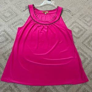Notations hot pink sleeveless top